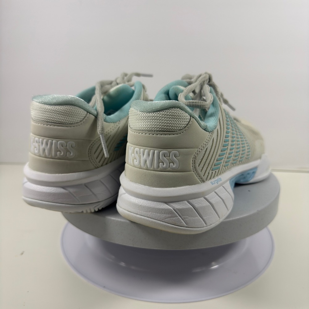 K-Swiss Women's Tennis Shoes Low Court Sneakers Cream Blue Size 9 - Picture 9 of 15